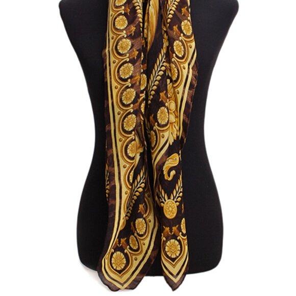 VERSACE Wild Barocco Silk Twill Scarf - Picture 5 of 5